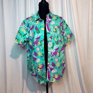 Disney Pixar Toy Story Alien BBQ Hawaiian Button Shirt Kids Size S (6/7) Summer